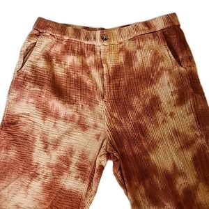 Wonderly Womens Pants Sz XL Wide Leg Hippie Boho‎ Festival 100% Cotton Tie Dye